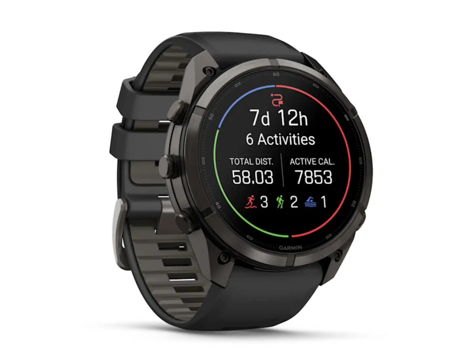 Garmin Fénix 9 Pro inReach 51 mm Smartwatch Carbon gray DLC Titanium Black/Pebble gray