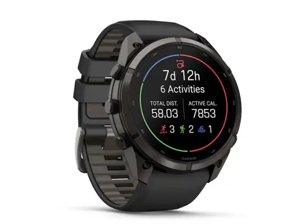 Garmin Fénix 9 Pro inReach 51 mm Smartwatch Carbon gray DLC Titanium Black/Pebble gray