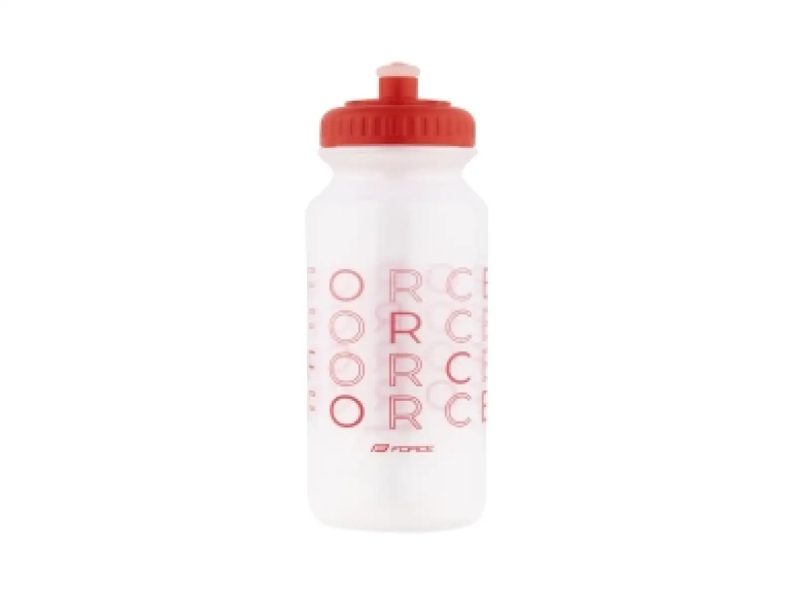 Force Enjoy Fahrradflasche 500 ml transparent/rot