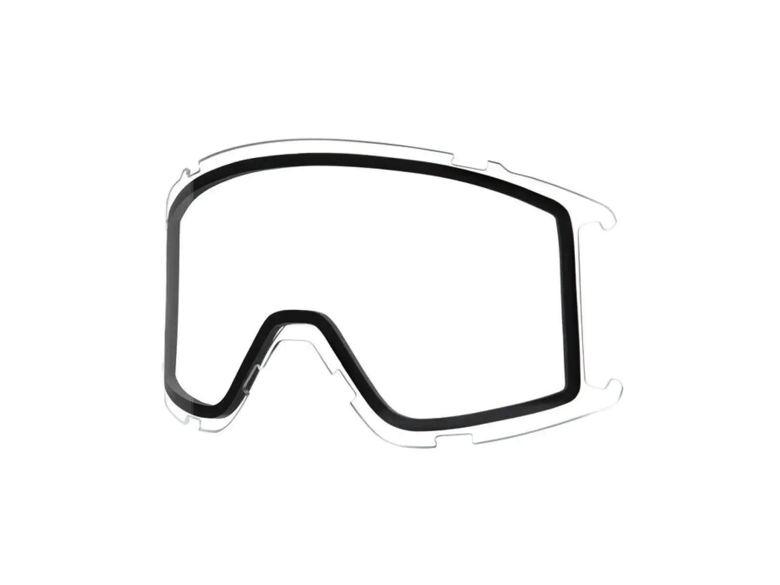 Smith Squad S Skibrille White Vapor / ChromaPop Sun Platinum Mirror + Clear