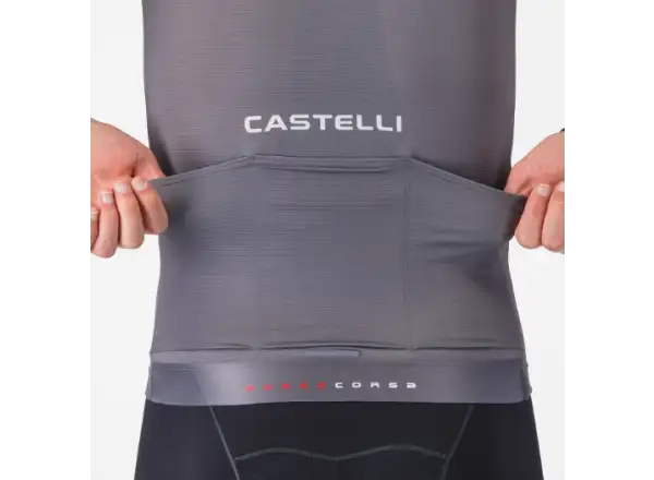 Castelli Aero Race 8S Herren-Trikot Kurzarm Smoky Gray