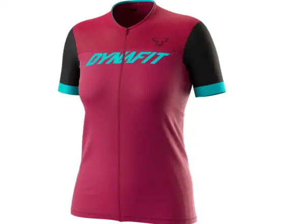 Dynafit Ride Light Full Zip Damen Kurzarmtrikot beet red