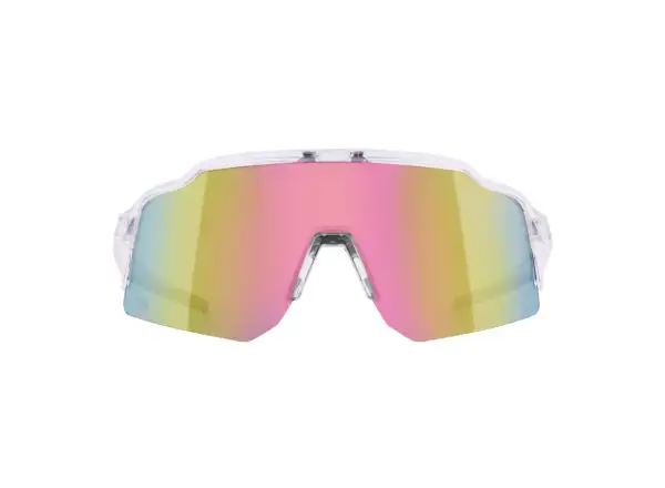 Force Strive Fahrradbrille transparent/rosa verspiegeltes Glas