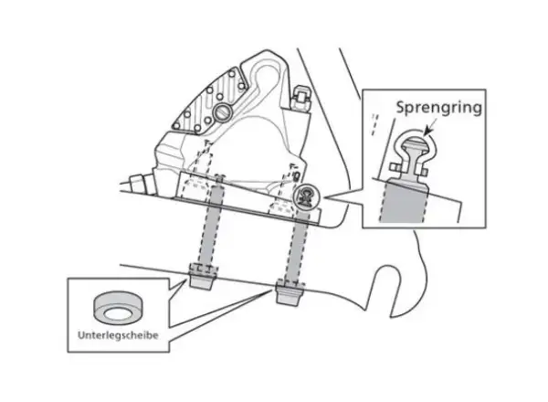 Shimano Schraube für Bremssattel Flat Mount