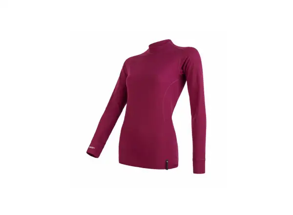 Sensor Double Face Damen-Shirt Langarm Lilla