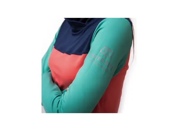 Sensor Coolmax Thermo Damen-Sweatshirt korallenblau/grünblau/dunkelblau