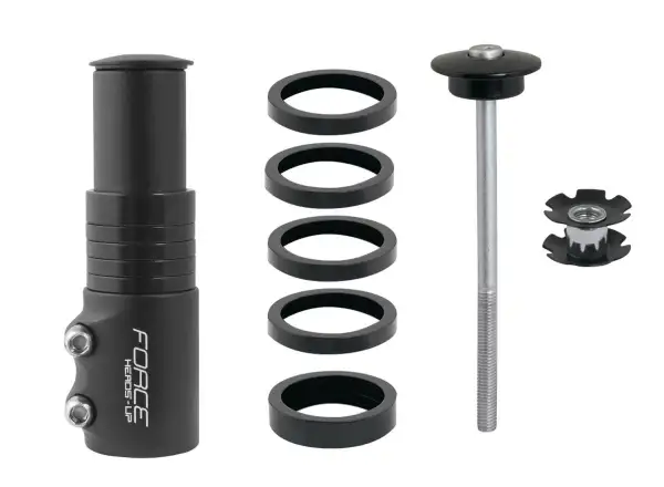 Force Gabelvorsatz 1 1/8" Al, matt schwarz