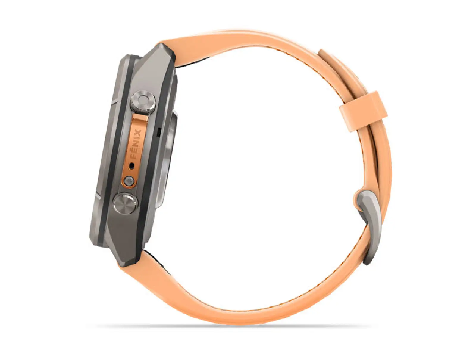Garmin fenix 9 Pro – inReach 43 mm Smartwatch Titanium Shell pink/autumn orange Silikonarmband