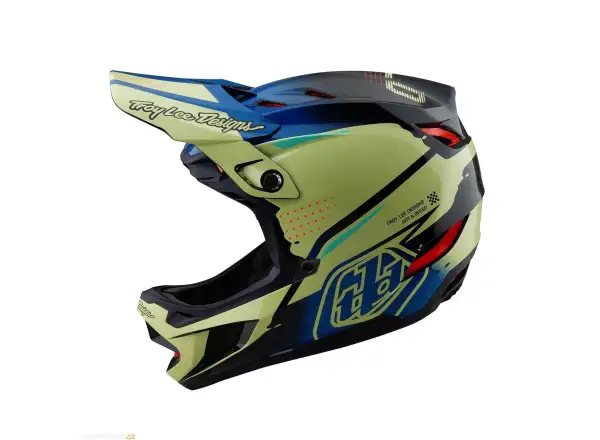 Troy Lee Designs D4 Composite Drip Integralhelm Glo Yellow
