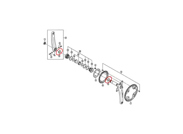 Shimano O-Ring für Hollowtech II Kurbeln