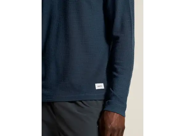 Craft Wool Waffle Herren T-Shirt Langarm blau