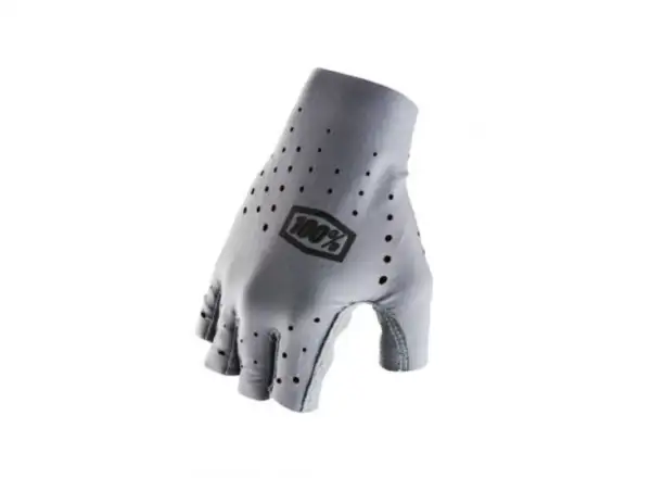 100% Sling Fahrradhandschuhe Kurzarm Grau
