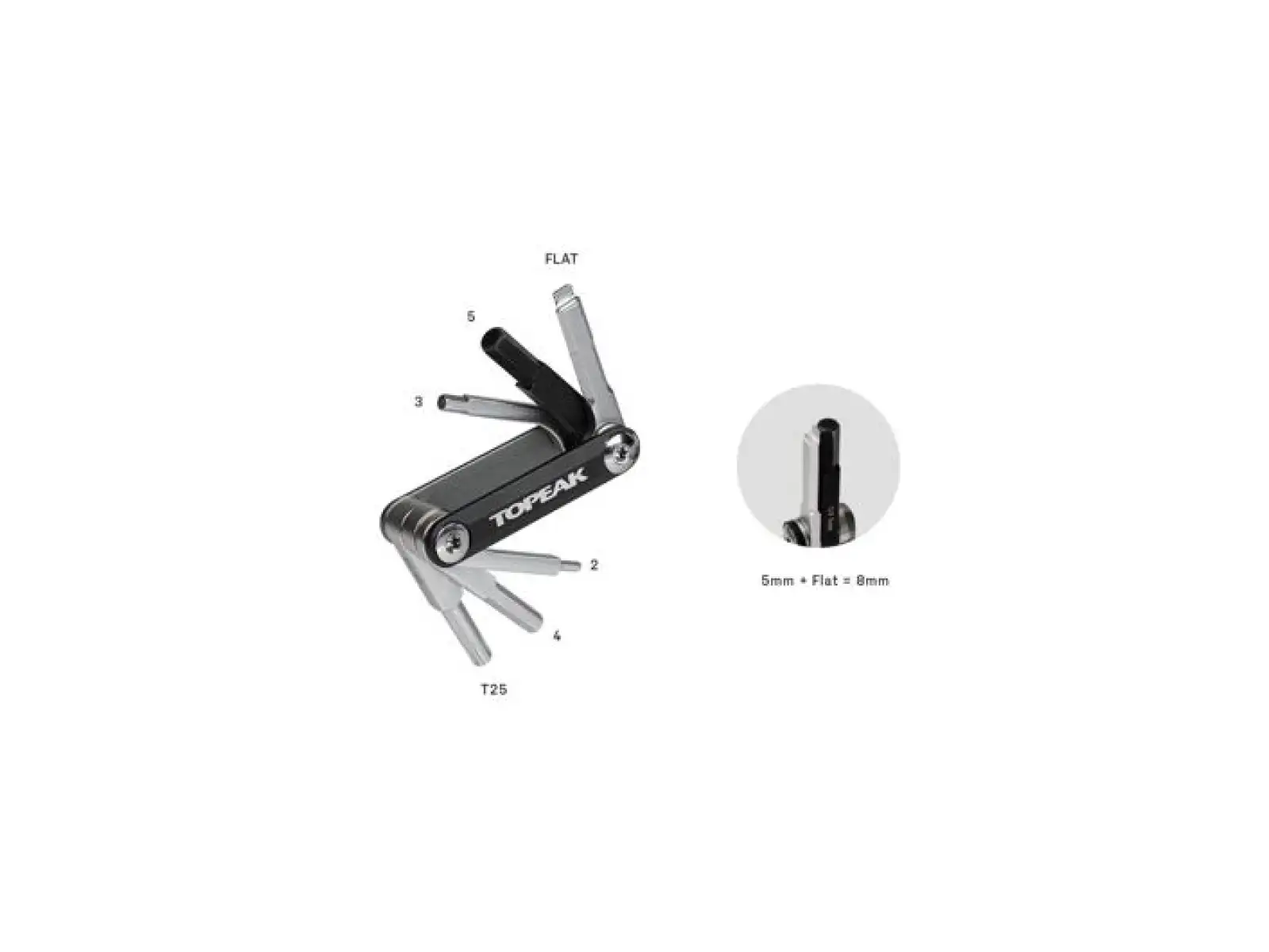 Topeak Ninja+ ToolBox Mini-Werkzeugsatz unter Flaschenhalter 7 Funktionen