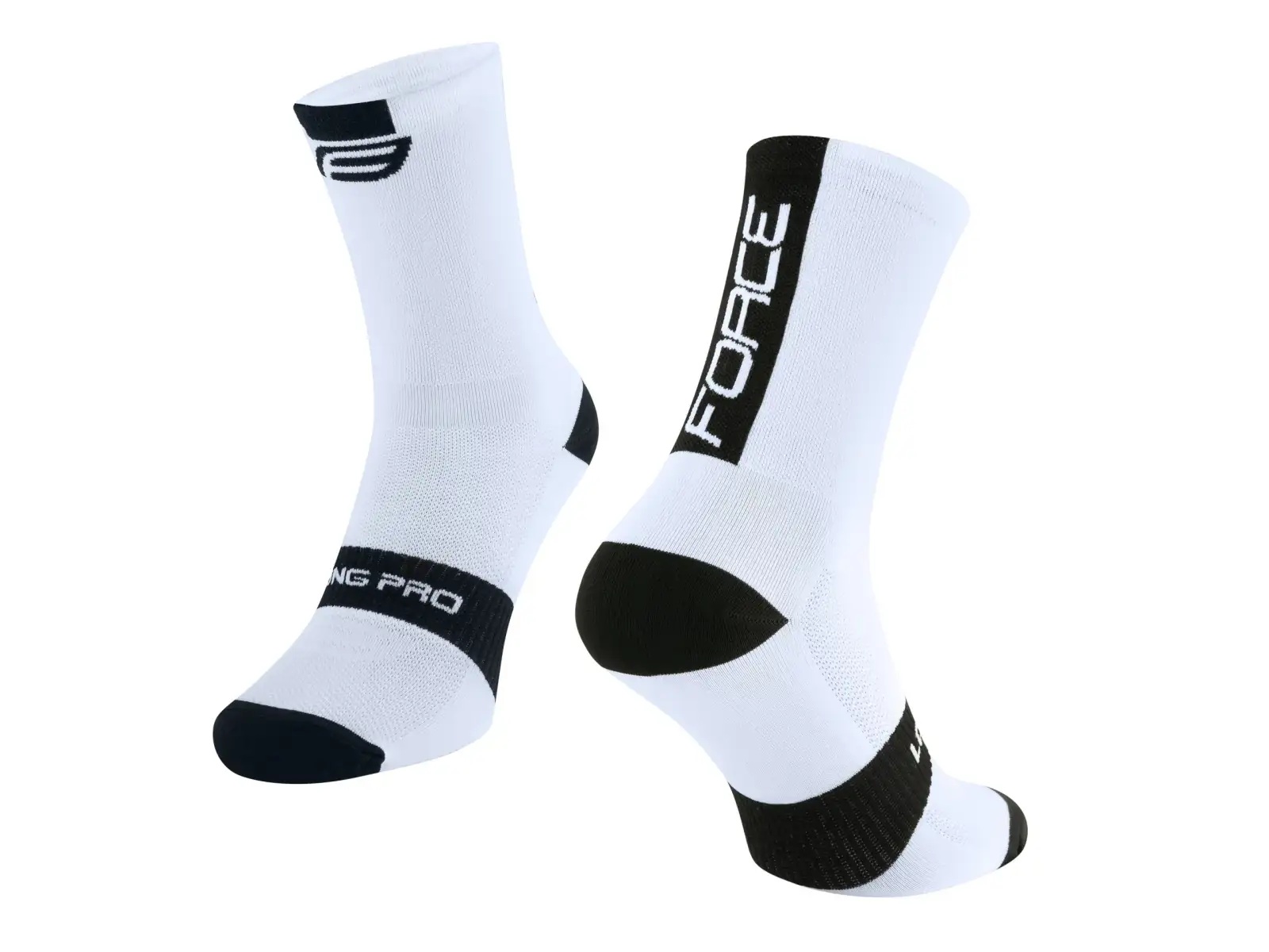 Force Long Pro Radsocken weiß/schwarz