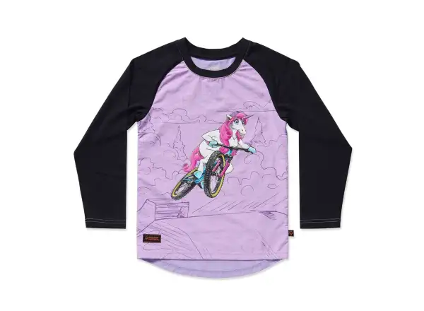 Kids Ride Shotgun Unicorn Windproof Kindertrikot Langarm