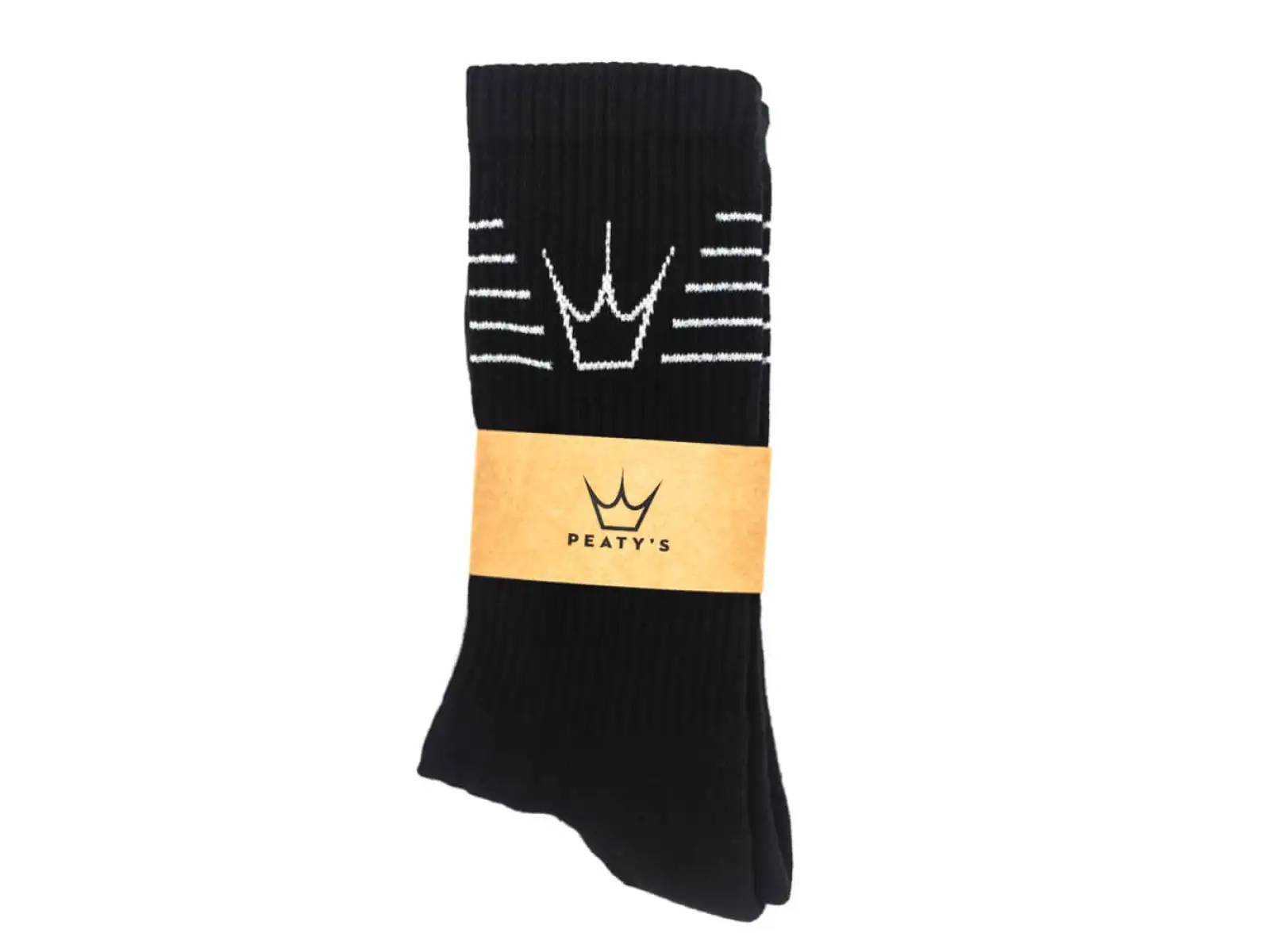 Peatys Streifensocken Schwarz