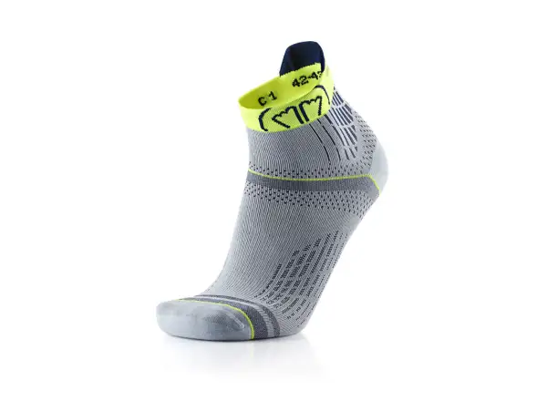 Sidas Run Feel Socken Grau/Gelb