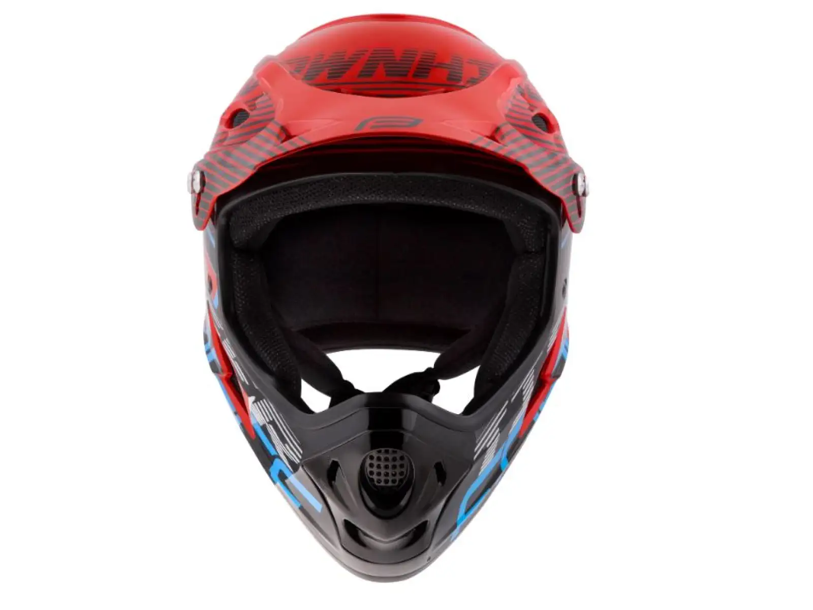 Force Tiger Downhill Helm Rot/Schwarz/Blau