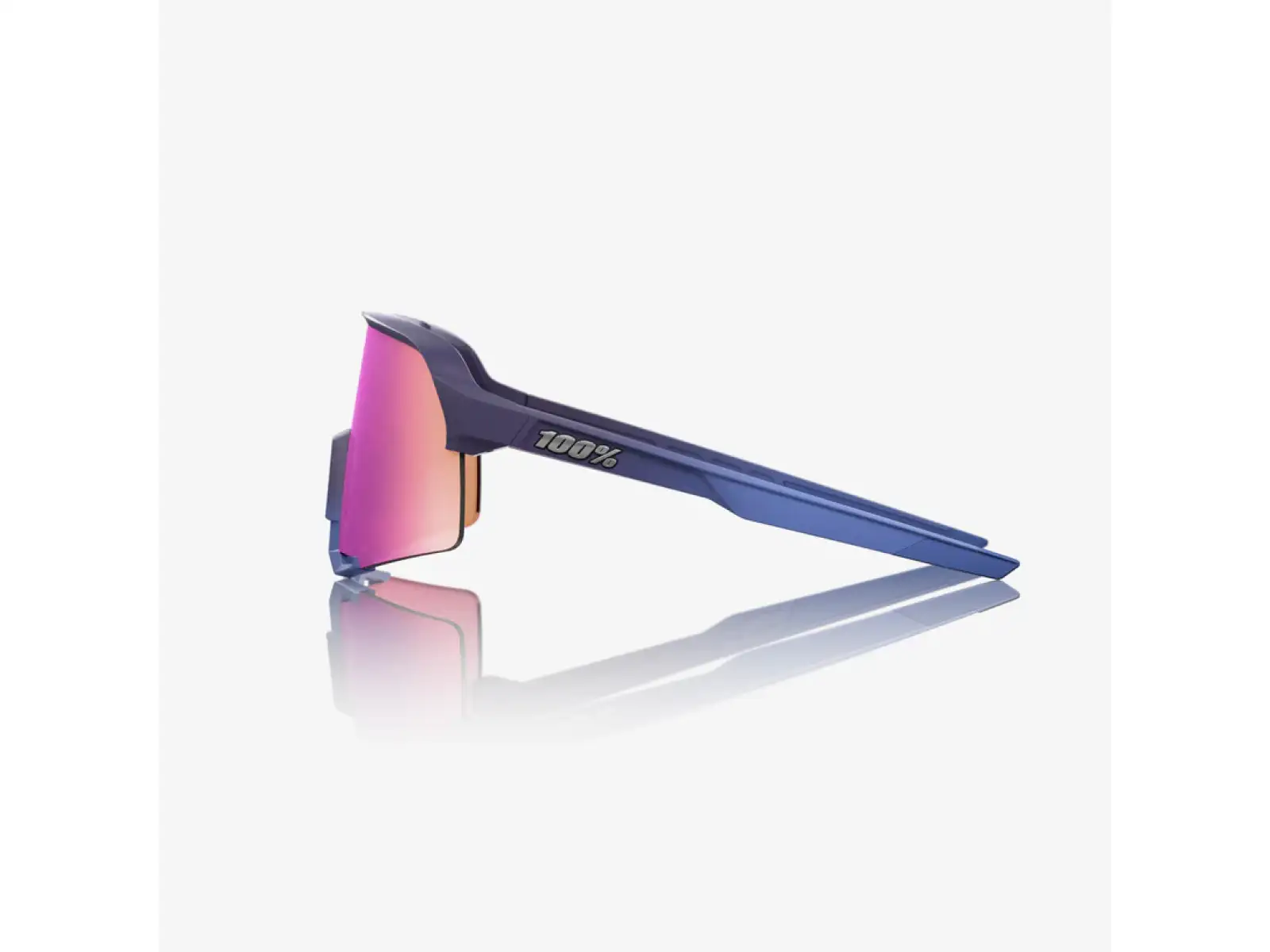 100% S3 Sonnenbrille – Satin Storm Metallic / Purple Mirror