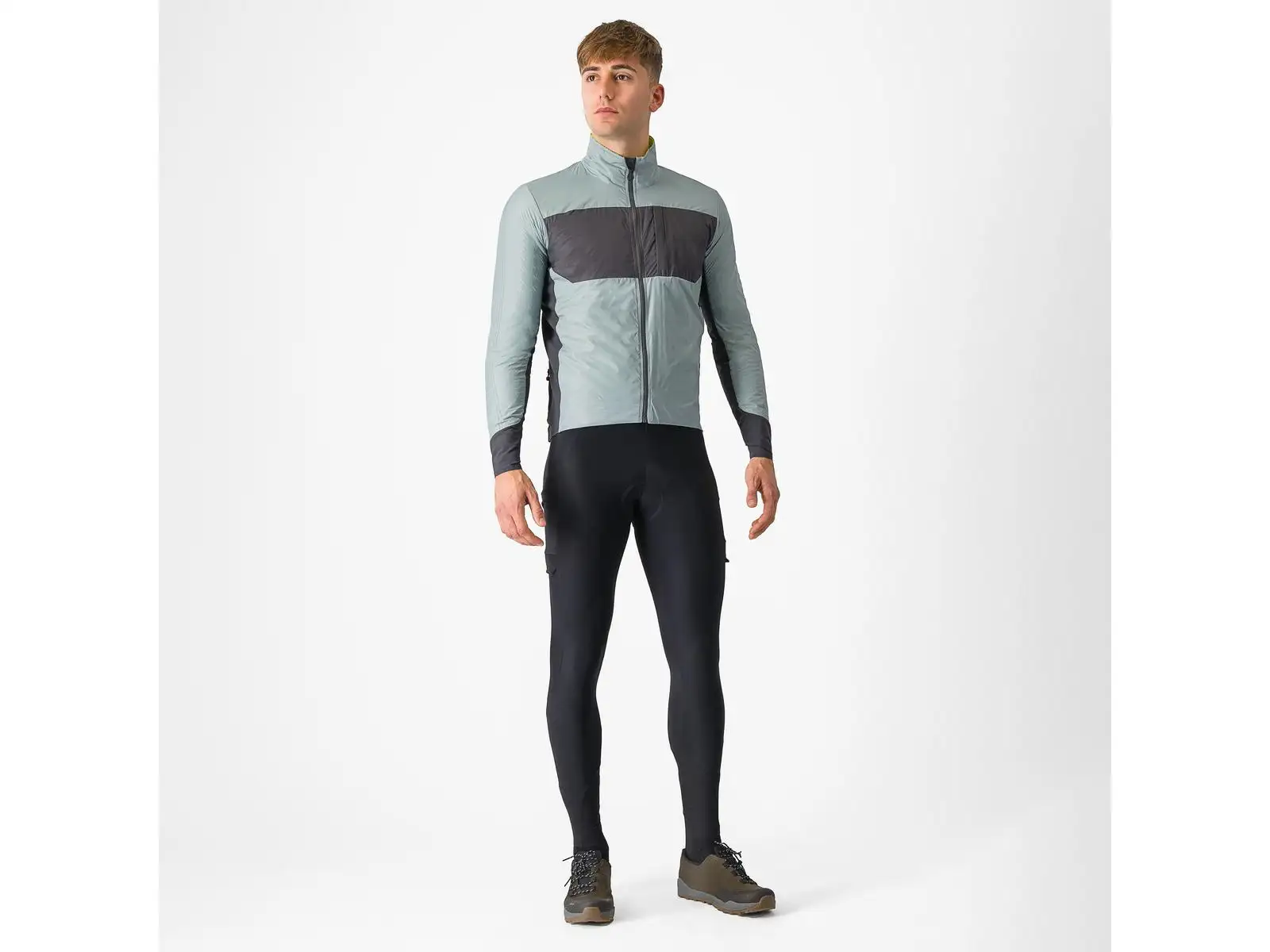 Castelli Unlimited Puffy Herrenjacke Defender Green/Dunkelgrau