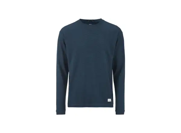 Craft Wool Waffle Herren T-Shirt Langarm blau