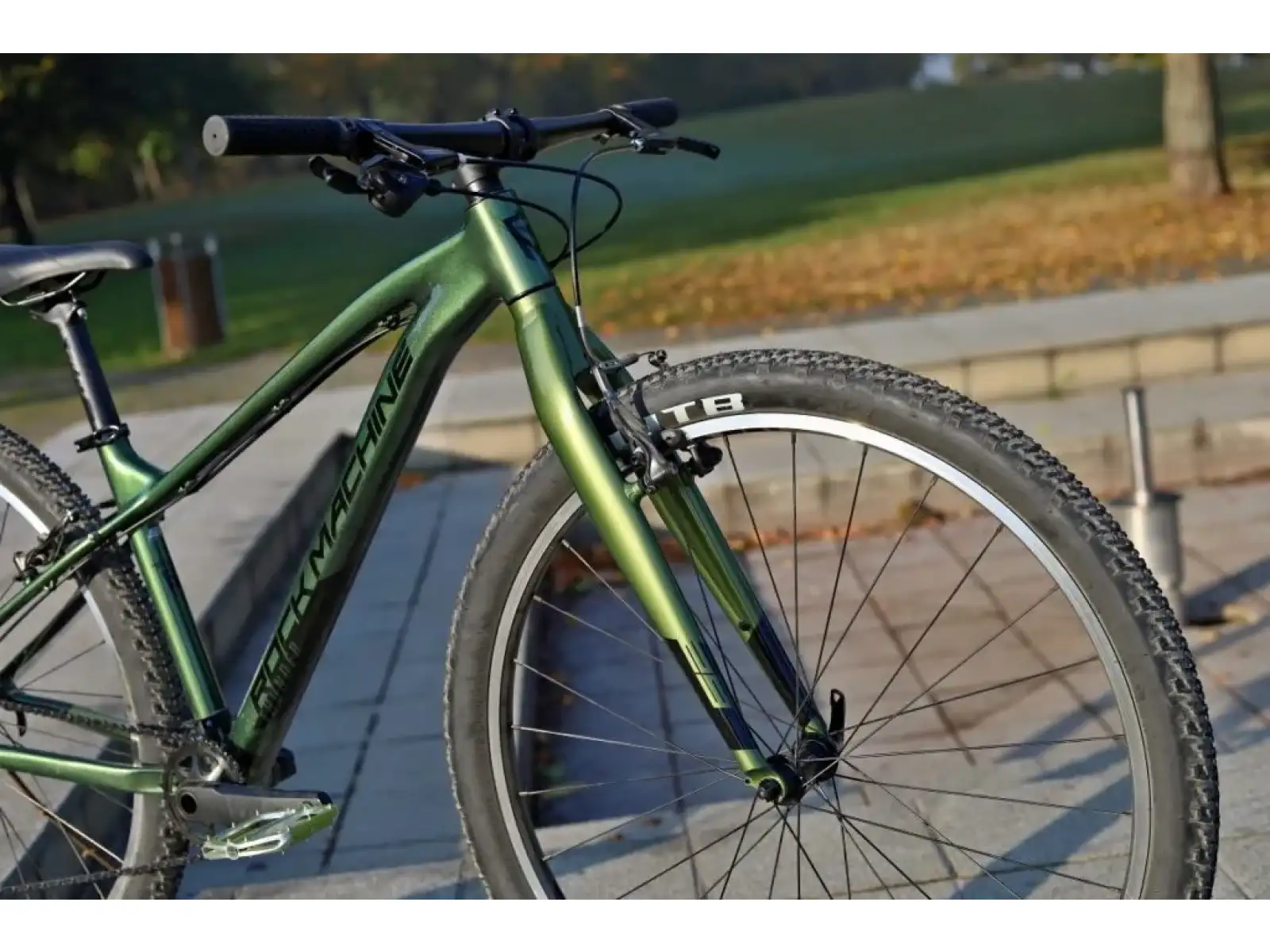 Rock Machine Thunder 29" VB Kinderfahrrad S Gloss Metallic Khaki/Perle Schwarz