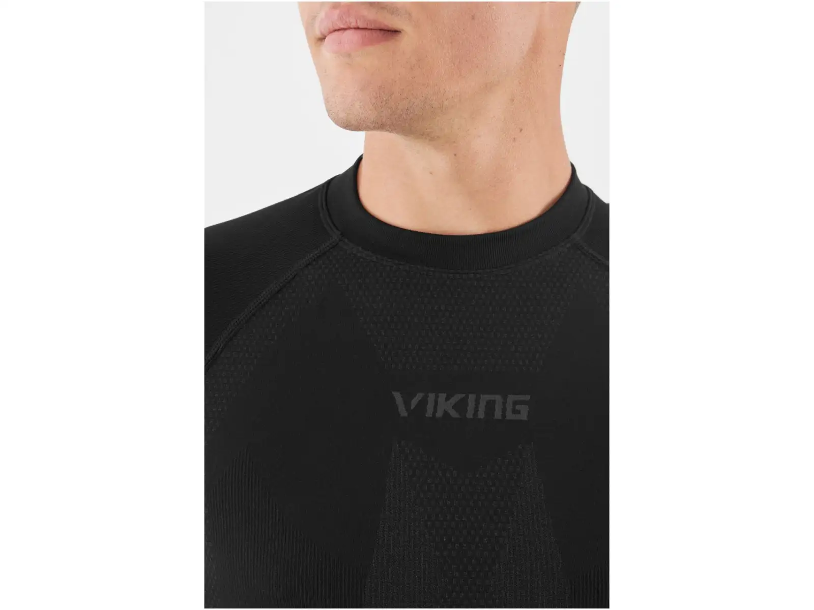 Viking Eiger Herren Langarm-Unterhemd Schwarz
