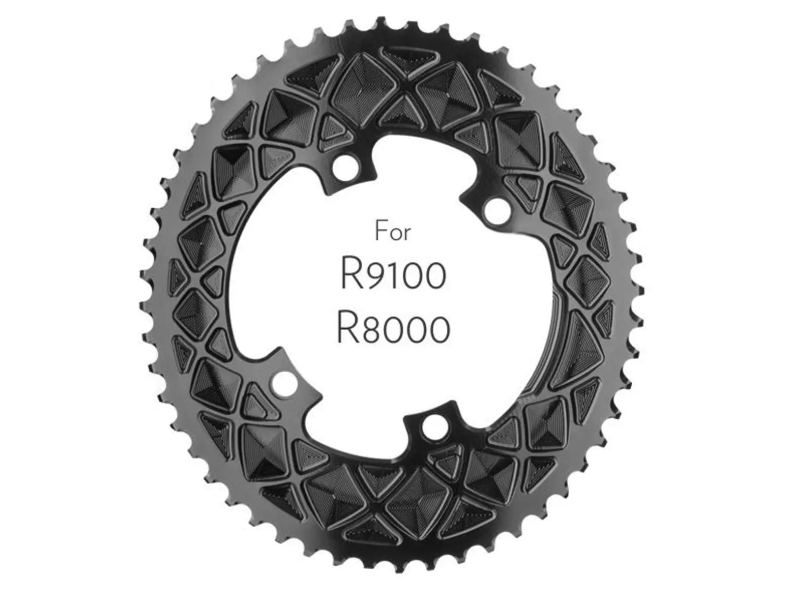 Absolute Black OVAL road 2X 110/4BCD 52z. für 9100/8000 schwarz