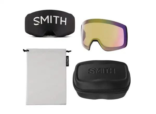 Smith 4D Mag XL Skibrille Black / ChromaPop Sun Red Mirror (2 Gläser)
