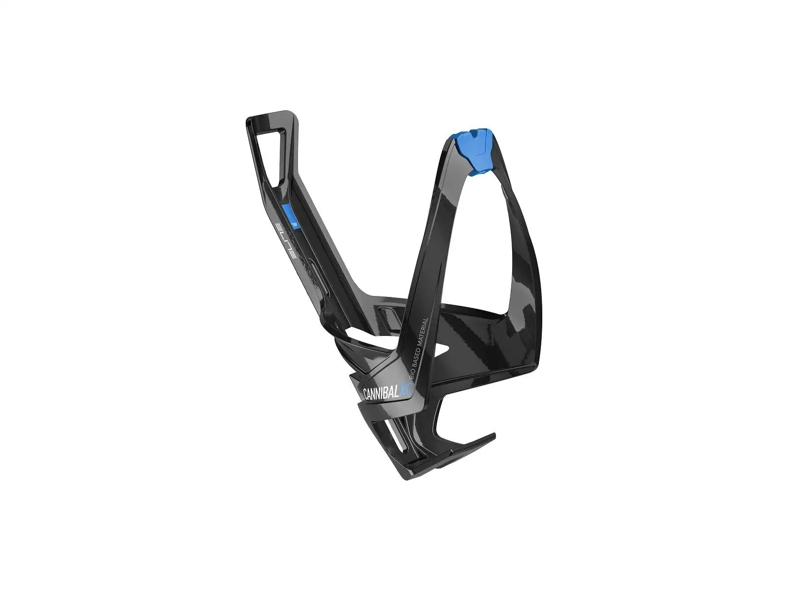 Elite Cannibal XC Bio Based Flaschenhalter Schwarz Glänzend/Blau Grafik