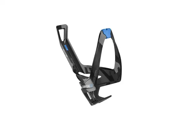 Elite Cannibal XC Bio Based Flaschenhalter Schwarz Glänzend/Blau Grafik
