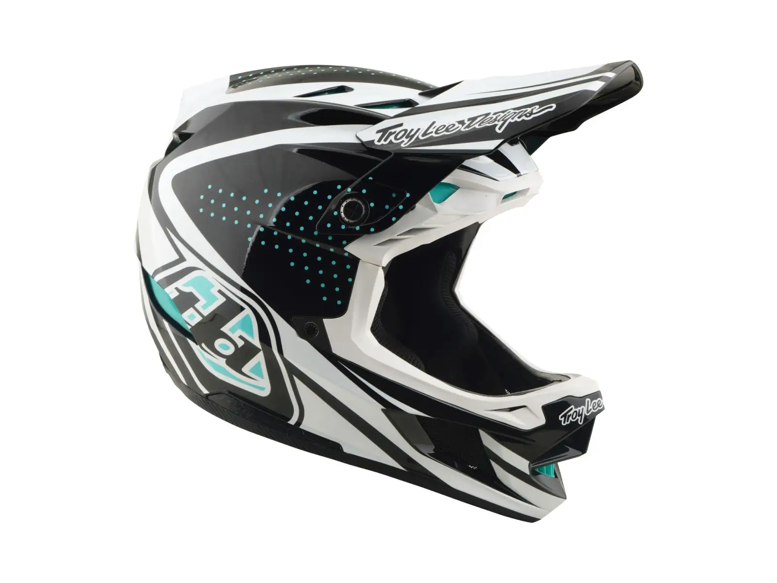 Troy Lee Designs D4 Polyacrylite MIPS Helm Line Charcoal/White