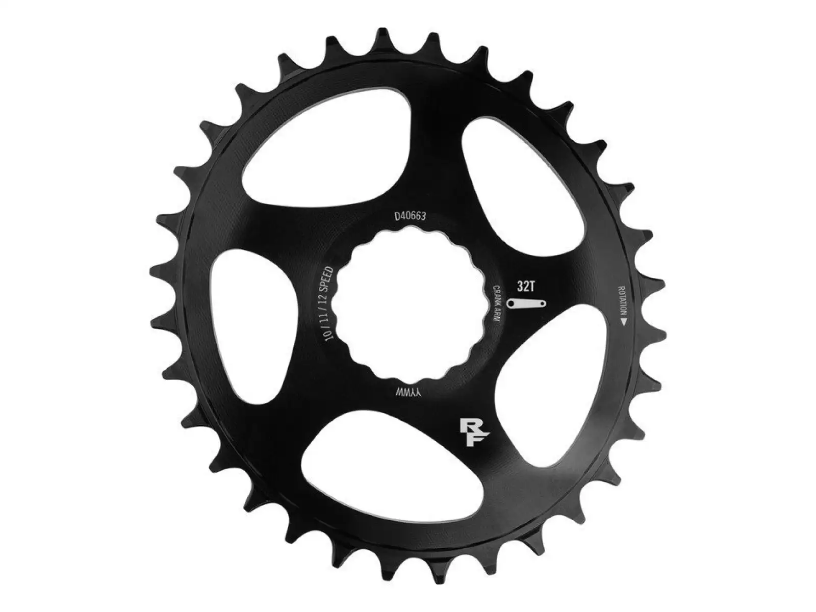 Race Face Direct Mount Oval N/W Kettenblatt schwarz 32 Zähne