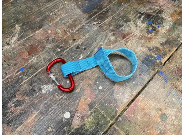 Zugseil Premium Umhängeband mit Karabiner blau