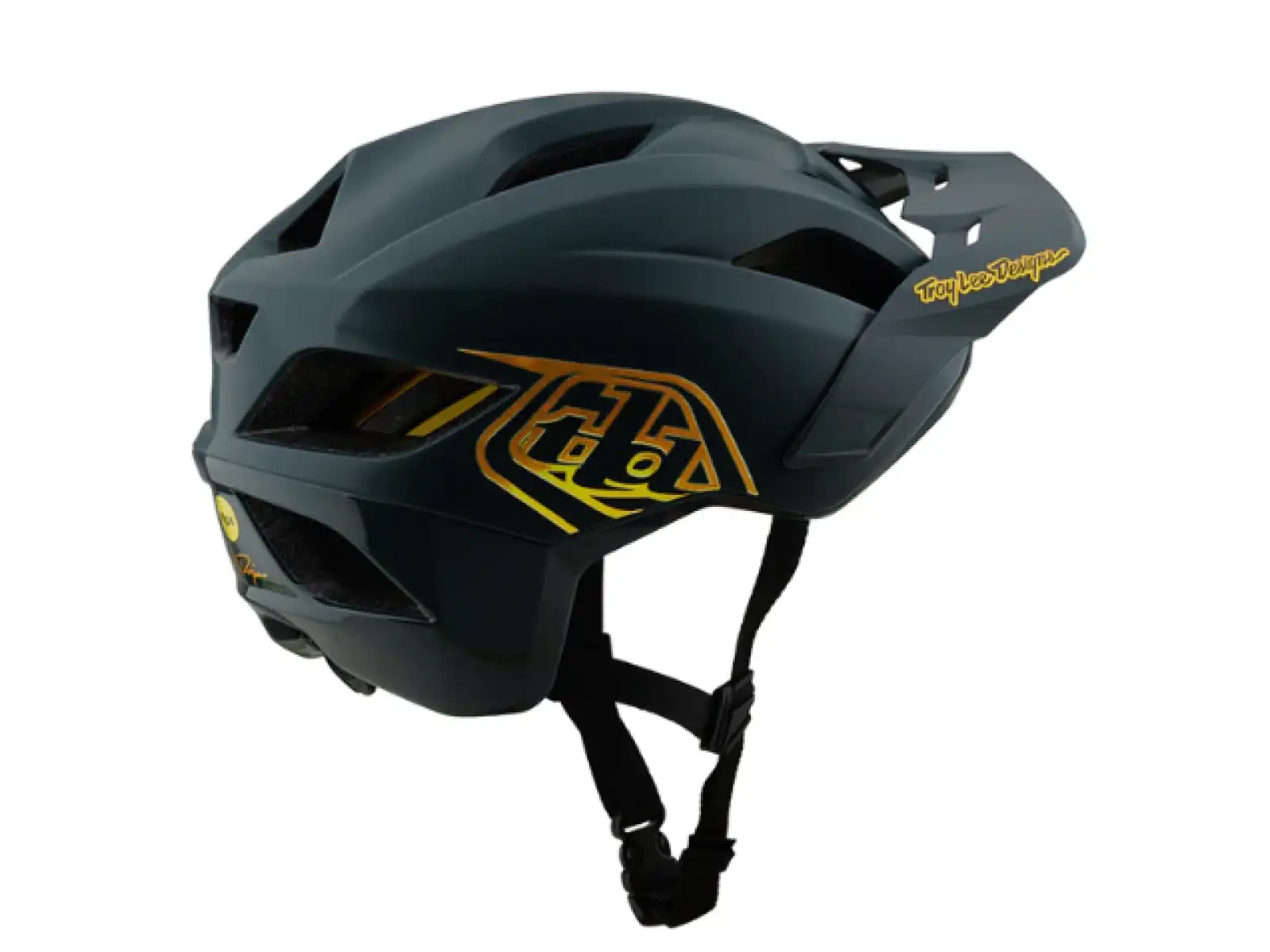 Troy Lee Designs Flowline Point Kinderhelm Gray/Gold