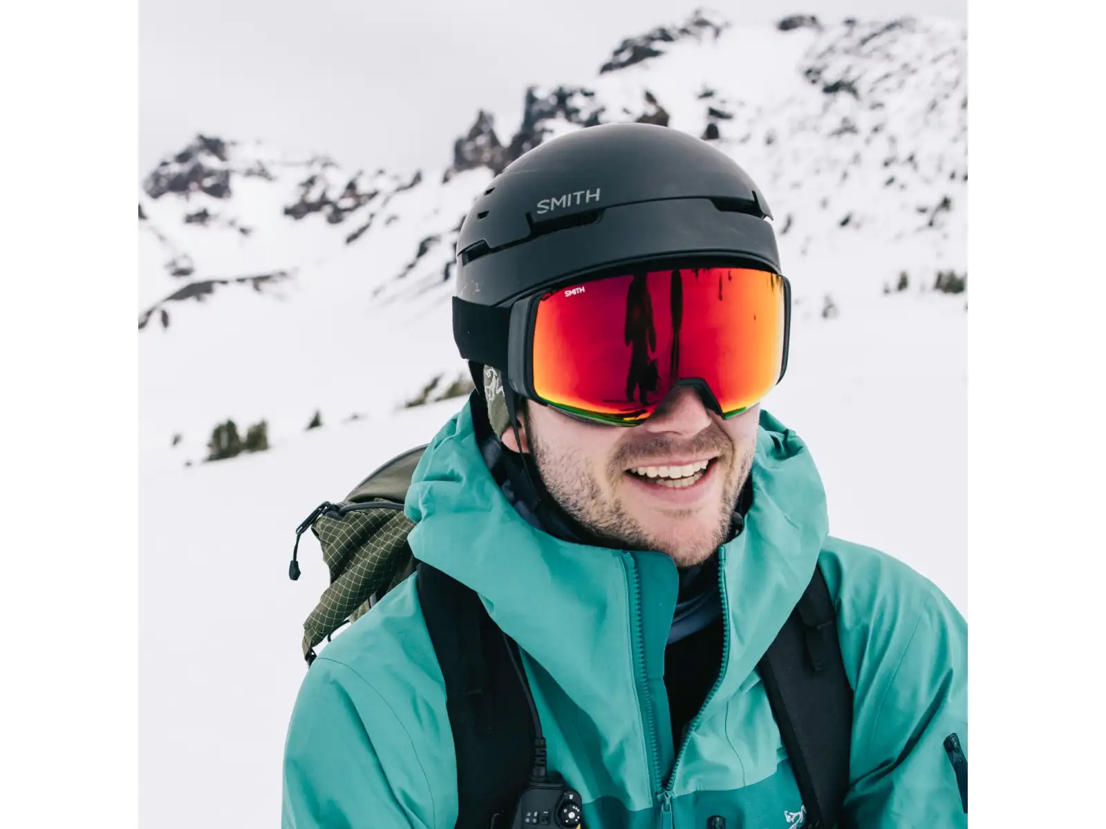 Smith 4D Mag Skibrille Black / ChromaPop Sun Red Mirror (2 Gläser)