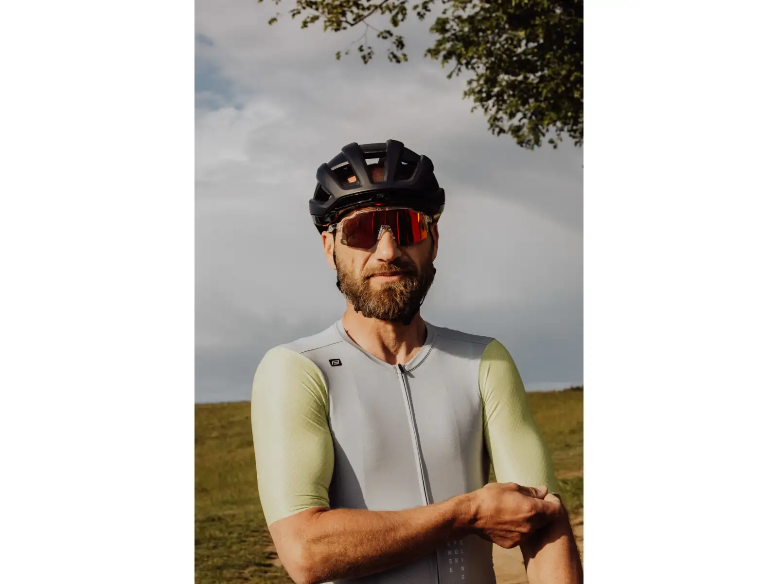 Force Strive Fahrradbrille transparent/rot verspiegeltes Glas