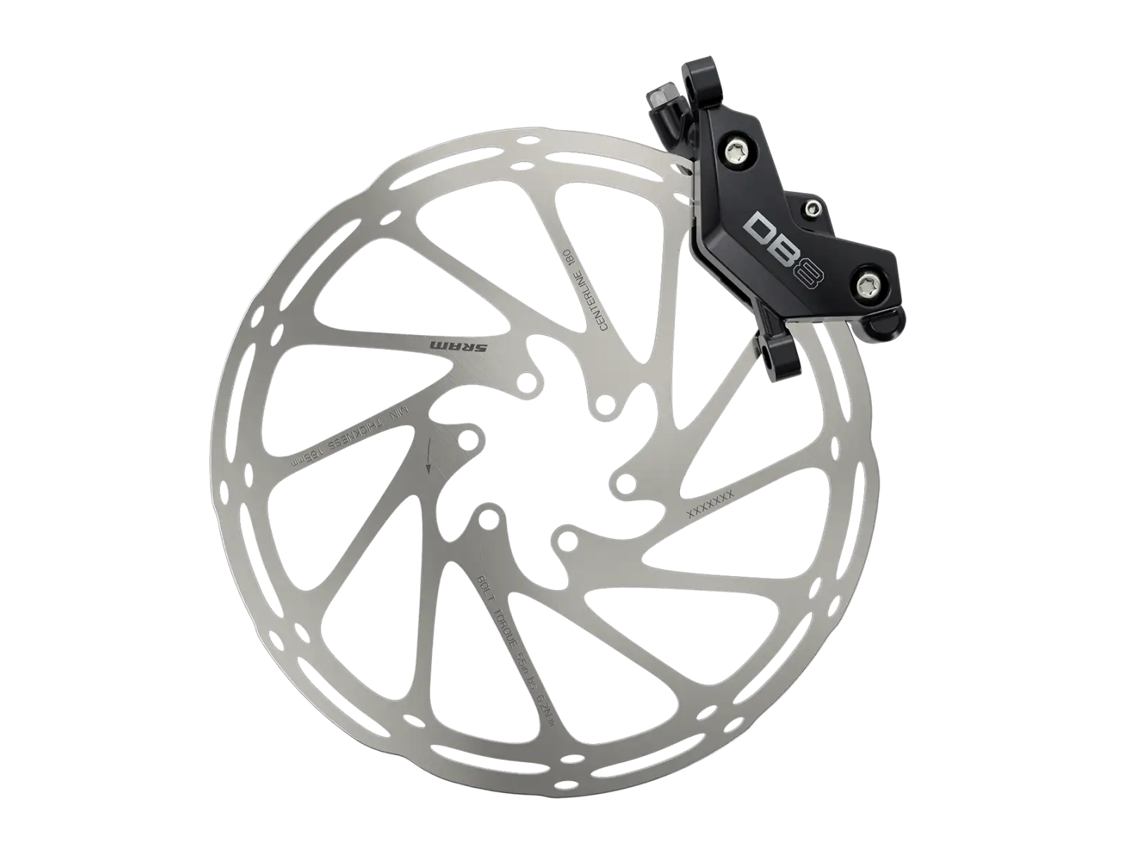Sram DB8 Diffusion Black vordere Scheibenbremse 900 mm, PM Adapter 20 mm - Unverpackt