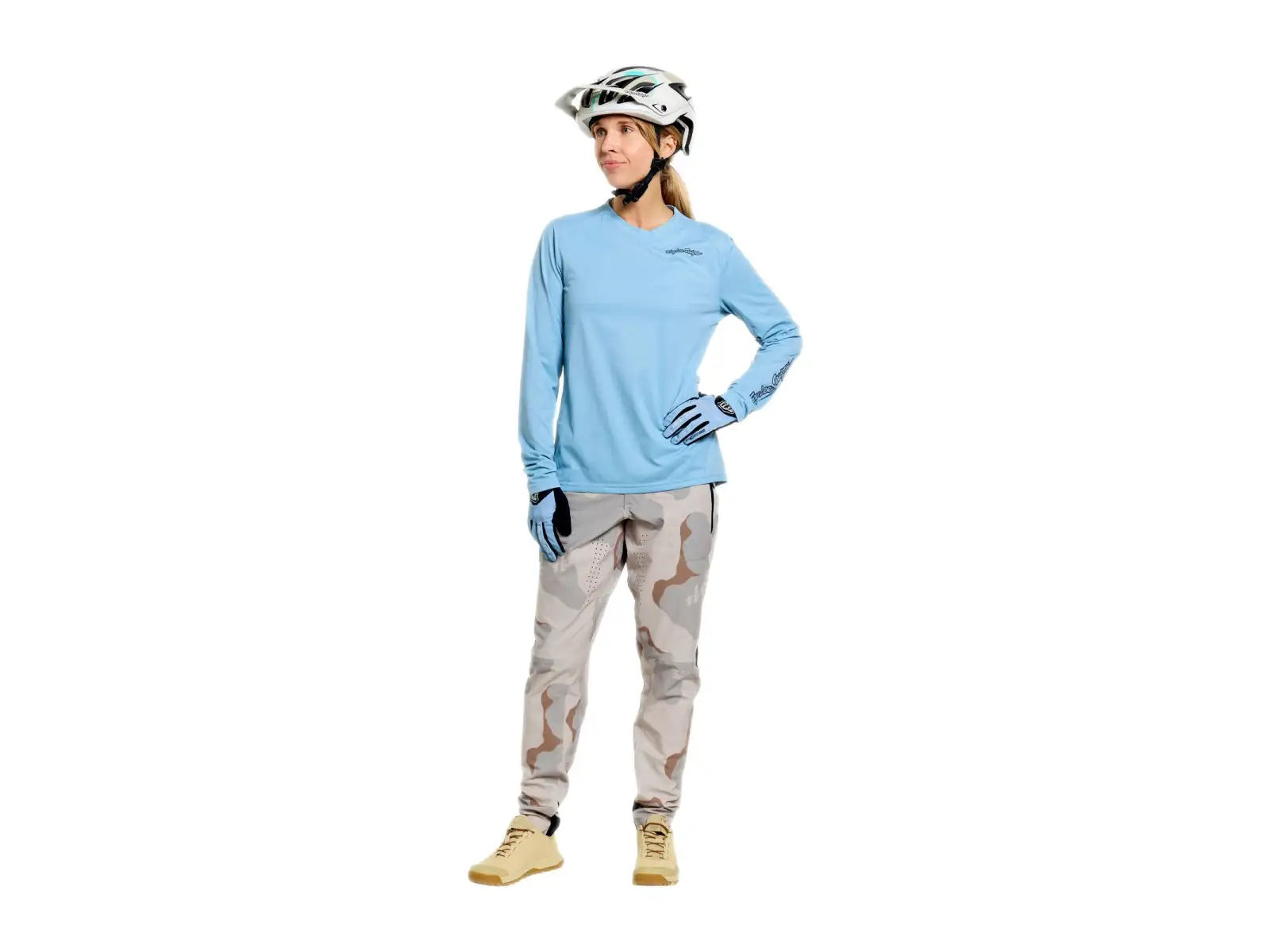 Troy Lee Designs Lilium Pro Damen-Trikot mit langen Ärmeln Dawn Blue