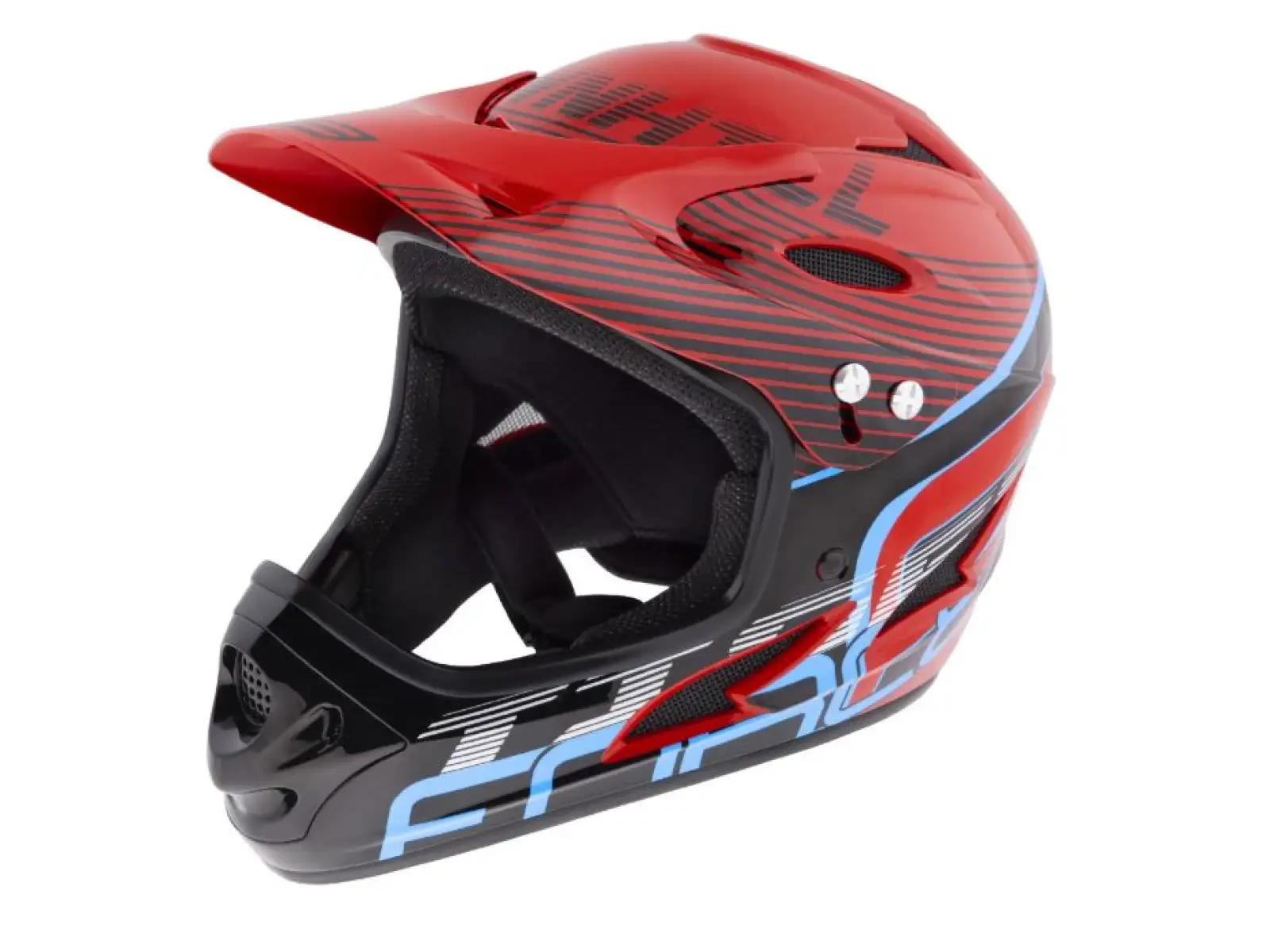 Force Tiger Downhill Helm Rot/Schwarz/Blau