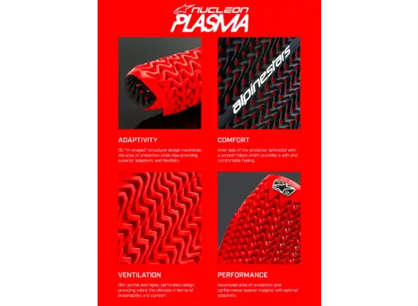 Alpinestars A-5 Plasma Schutzweste schwarz/rot/weiß
