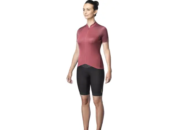 Mavic Sequence Damen-Trikot mit kurzen Ärmeln Earth Red