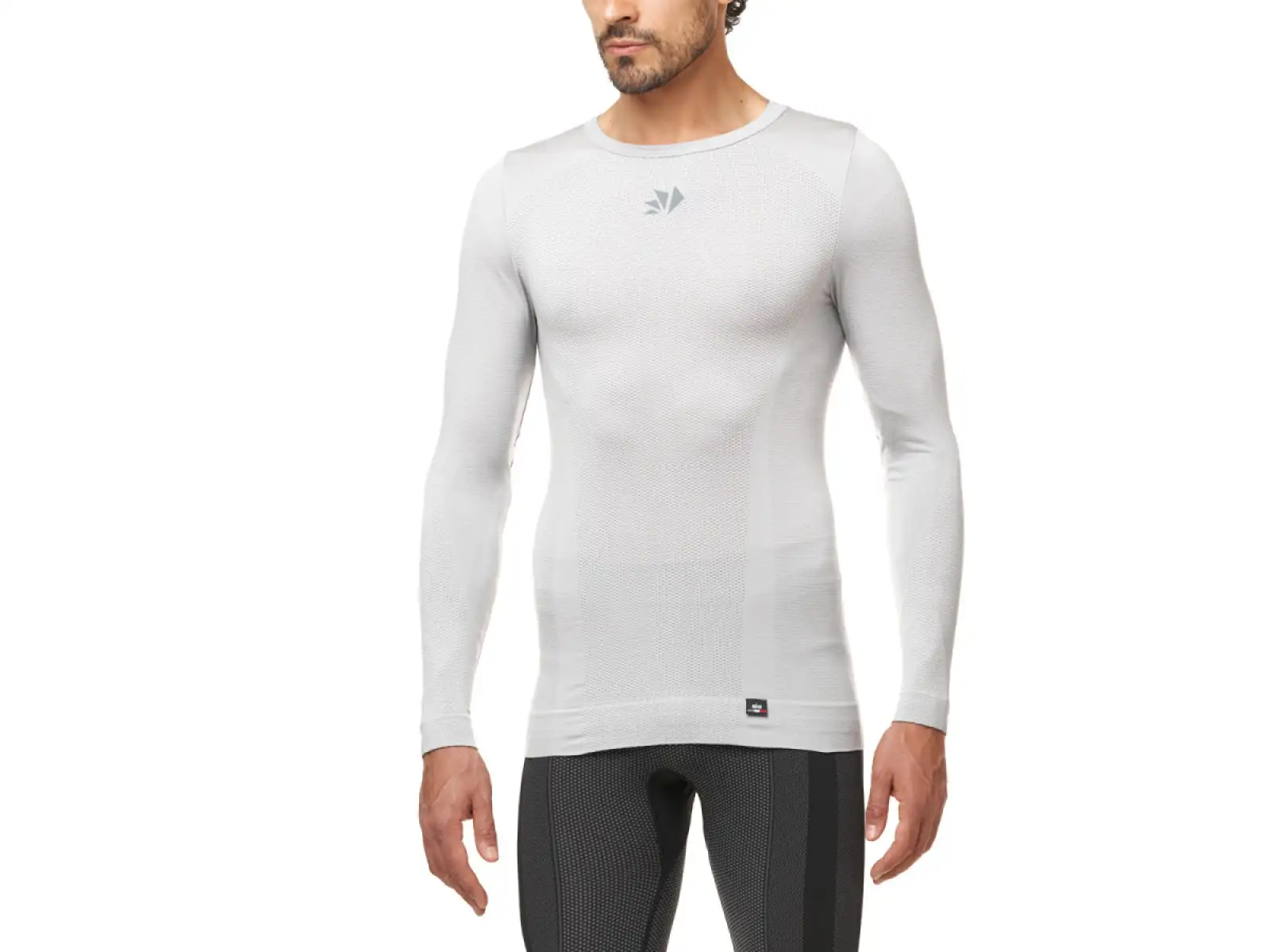 SIXS TS1 V2 Funktionsshirt Langarm Silber/Weiß