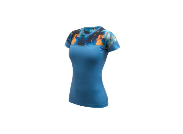 Sensor Merino Impress Damen T-Shirt Kurzarm Blau/Universe