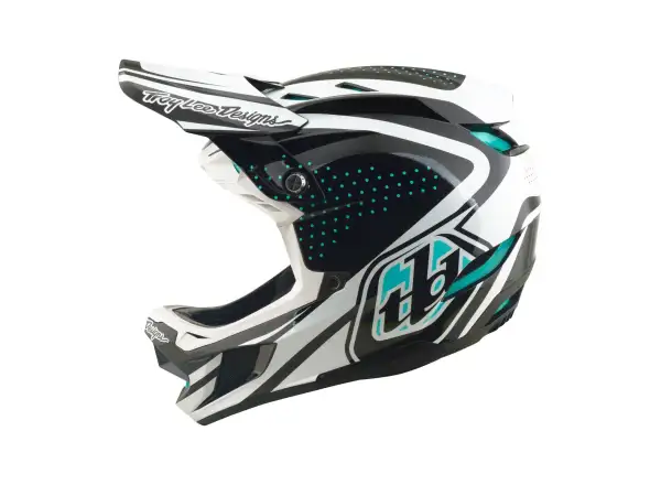 Troy Lee Designs D4 Polyacrylite MIPS Helm Line Charcoal/White