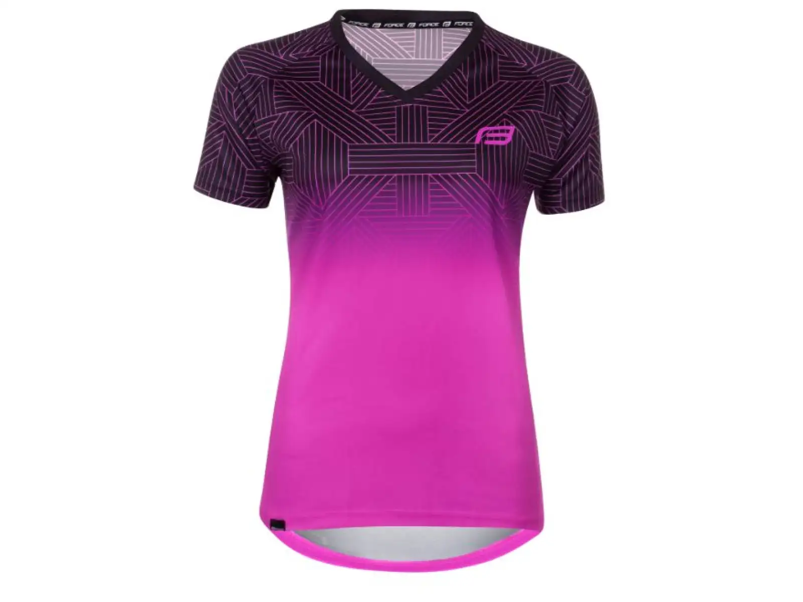 Force City Frauenradtrikot Kurzarm Rosa/Schwarz