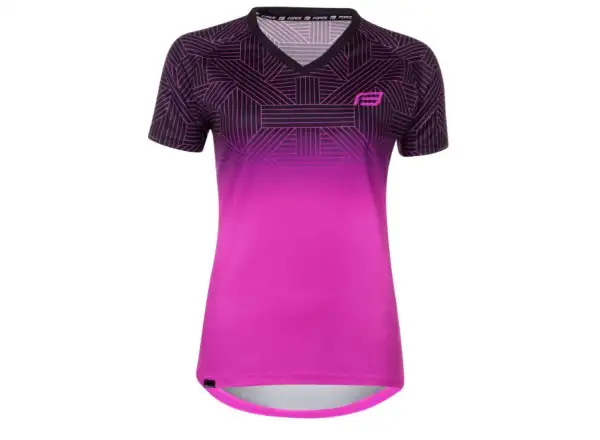 Force City Frauenradtrikot Kurzarm Rosa/Schwarz