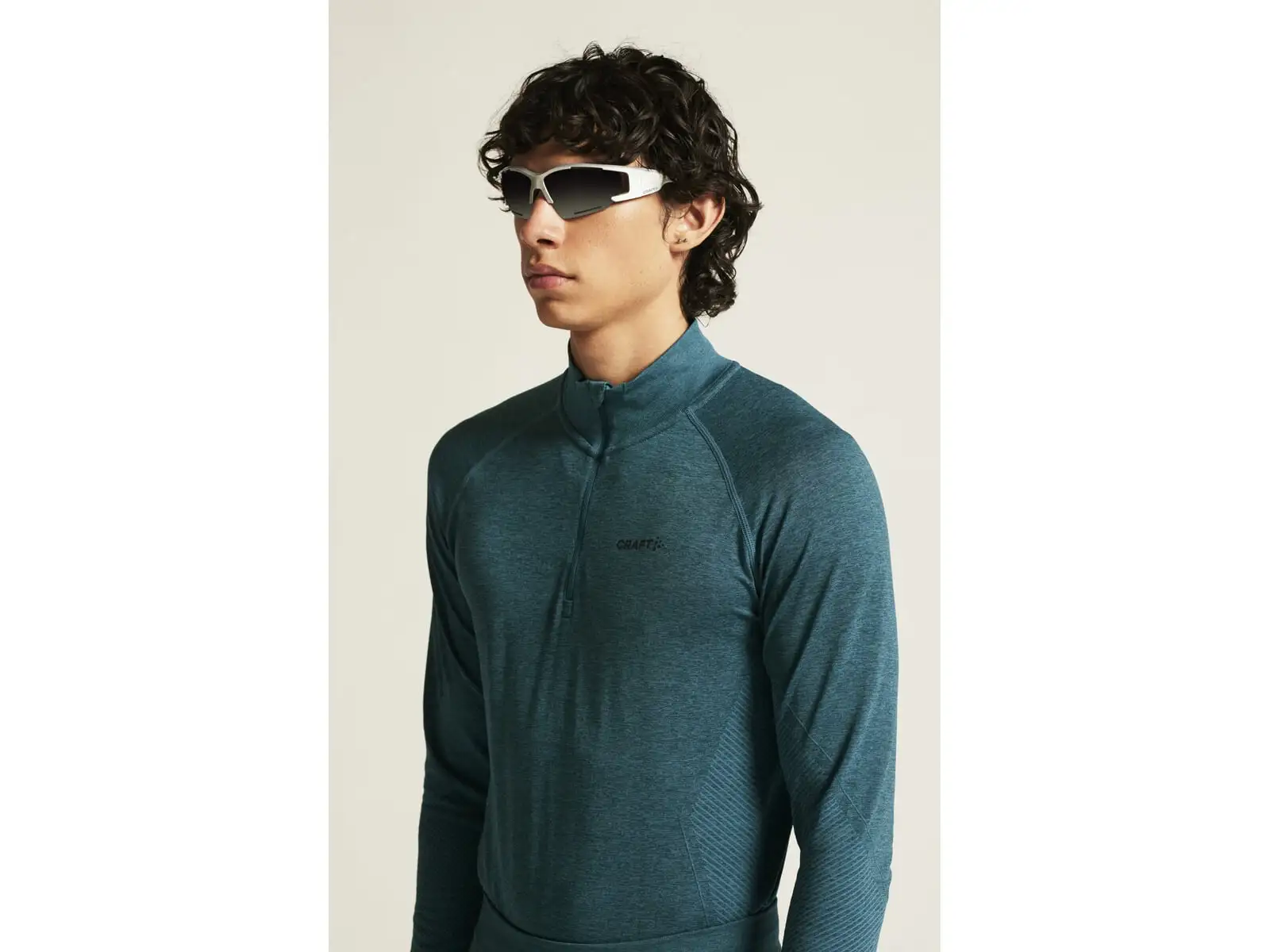 Craft Core Dry Active Comfort Zip Herren Langarmshirt grün