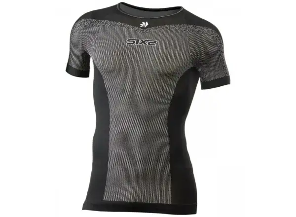 SIXS TS1L BT Funktions-T-Shirt mit kurzem Arm in Carbon-Schwarz.