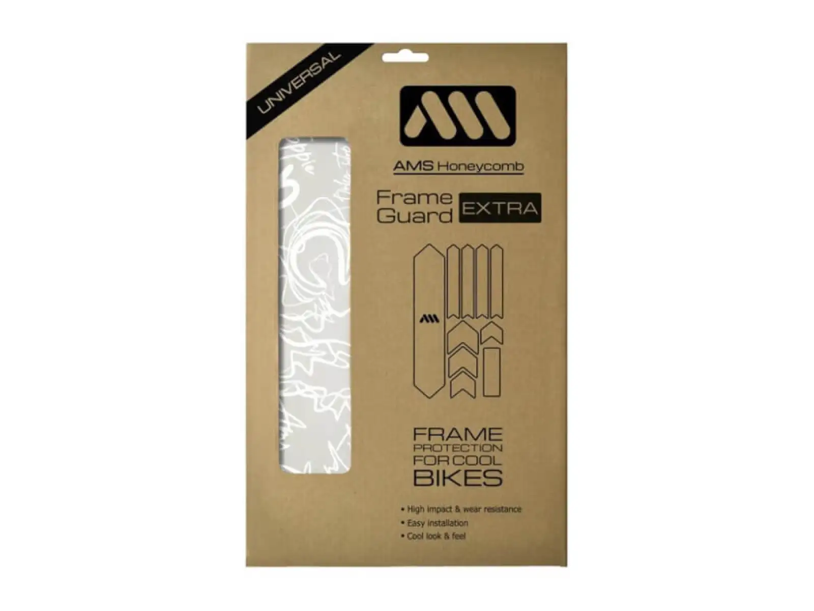All Mountain Style Rahmen-Schutzaufkleber Extra Signature White